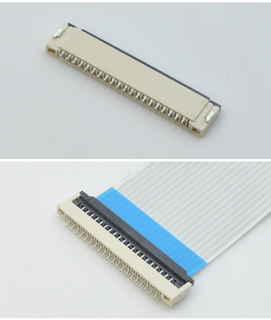 FPC插座FFC連接器 軟排線插座1.0間距H2.0 4-30P臥貼翻蓋式掀蓋式,午夜福利在线播放