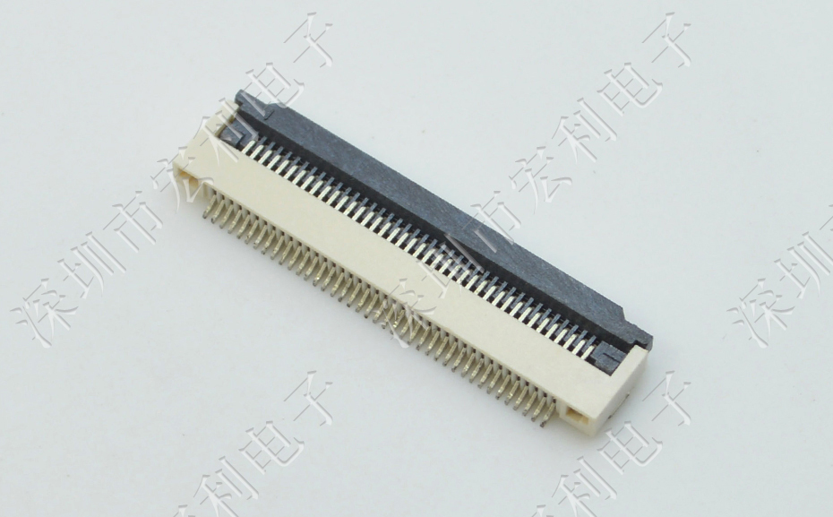 午夜福利在线播放丨FFC/FPC軟排線連接器 FPC插座 間距0.5mm-64p H2.0翻蓋下接