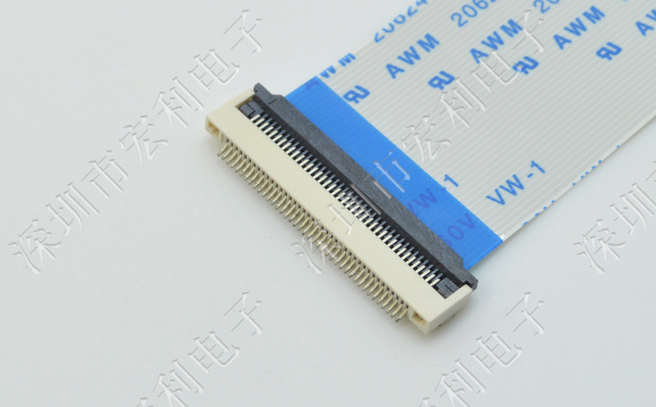 午夜福利在线播放丨FFC/FPC軟排線連接器 FPC插座 間距0.5mm-64p H2.0翻蓋下接