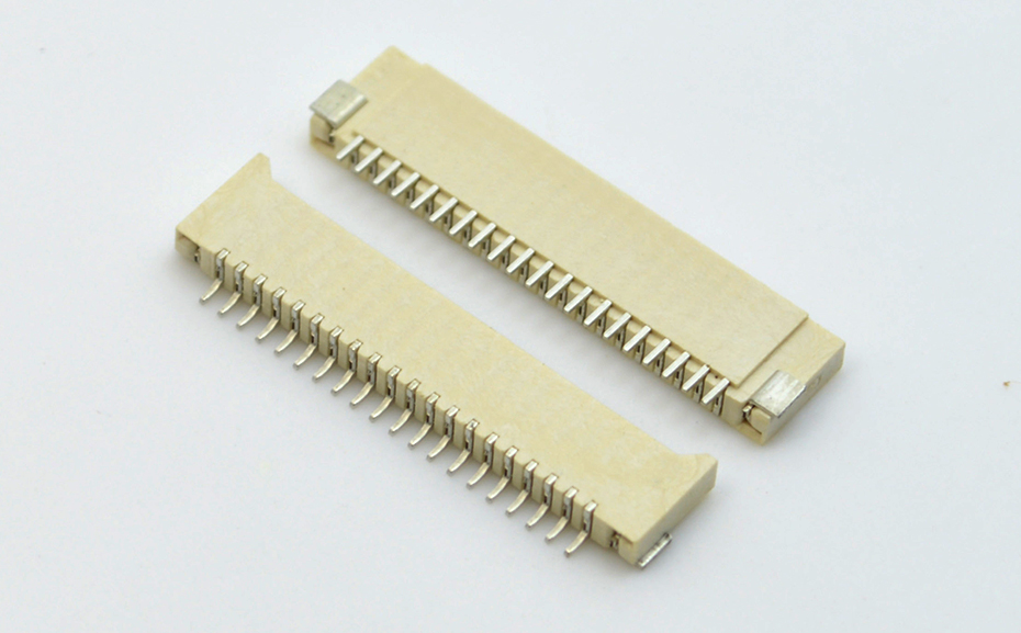 1.0 間距FPC插座 無鎖雙麵接觸 FPC/FFC連接器 20P臥貼H=2.0