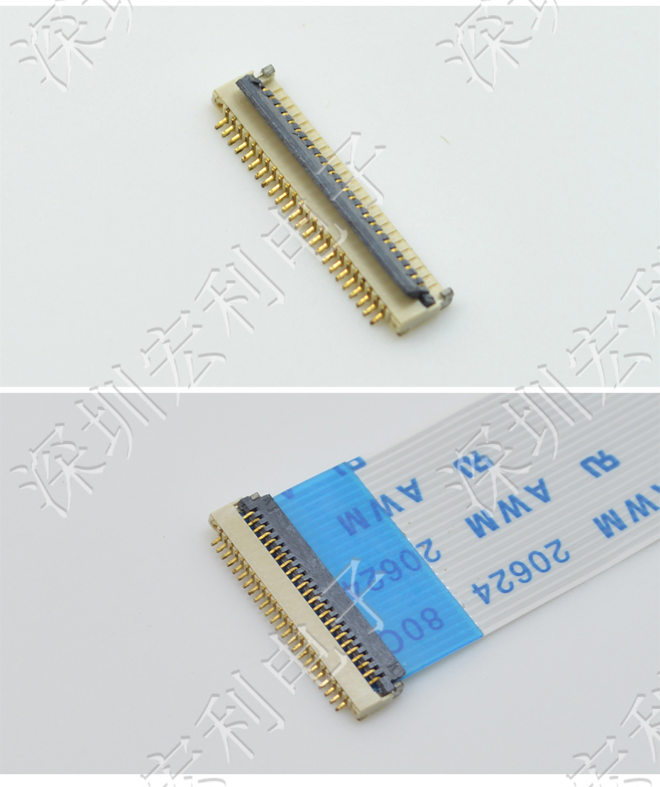 午夜成人电影在线观看 間距0.5mm 高H1.0 24P下接翻蓋 SMT耐高溫貼片連接器